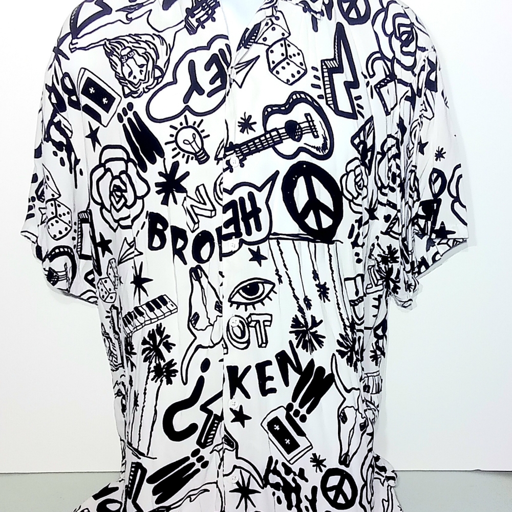 MEN'S EXTRA LARGE BUTTON DOWN SHORT SLEEVE SHIRT